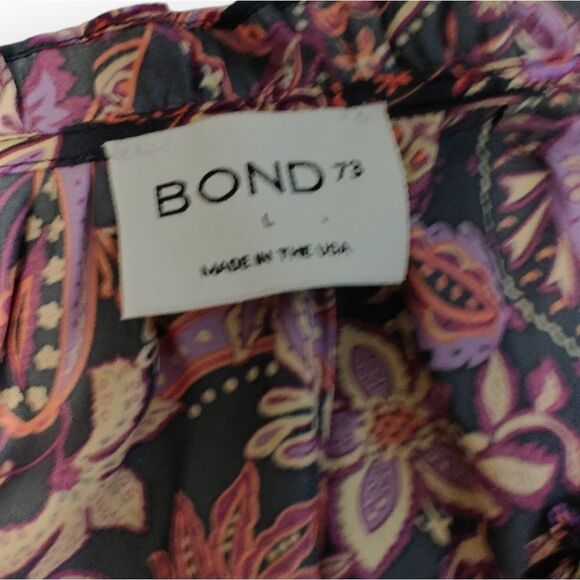 Anthropologie Bond 73 Tie Front Pleated Long Sleeve Sundress Sz L - Picture 6 of 7